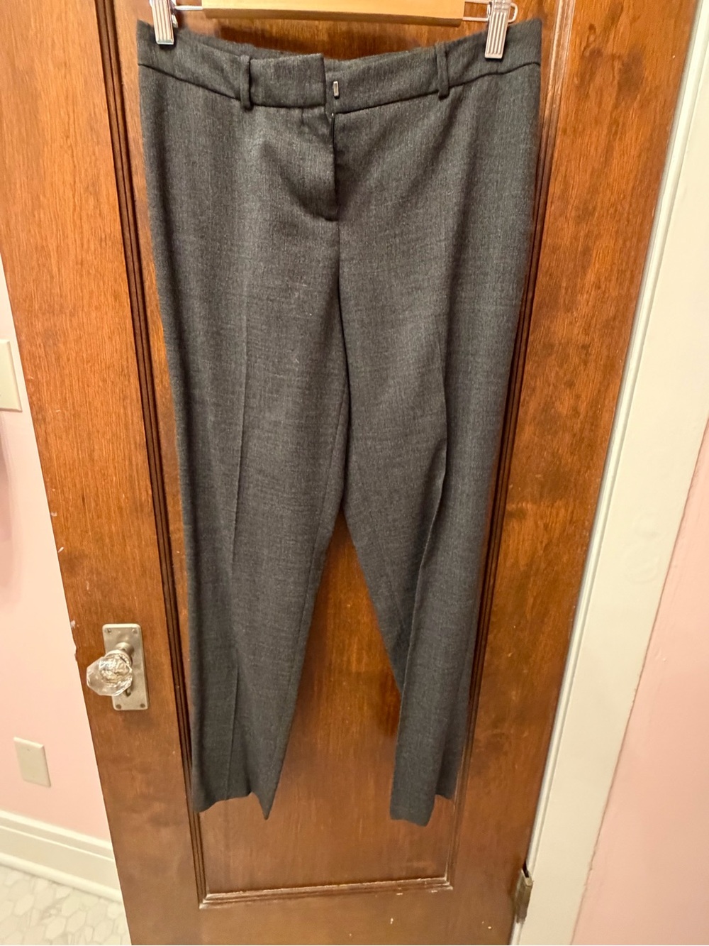 Boss Flat Front Dress Pant With Vertical Crease